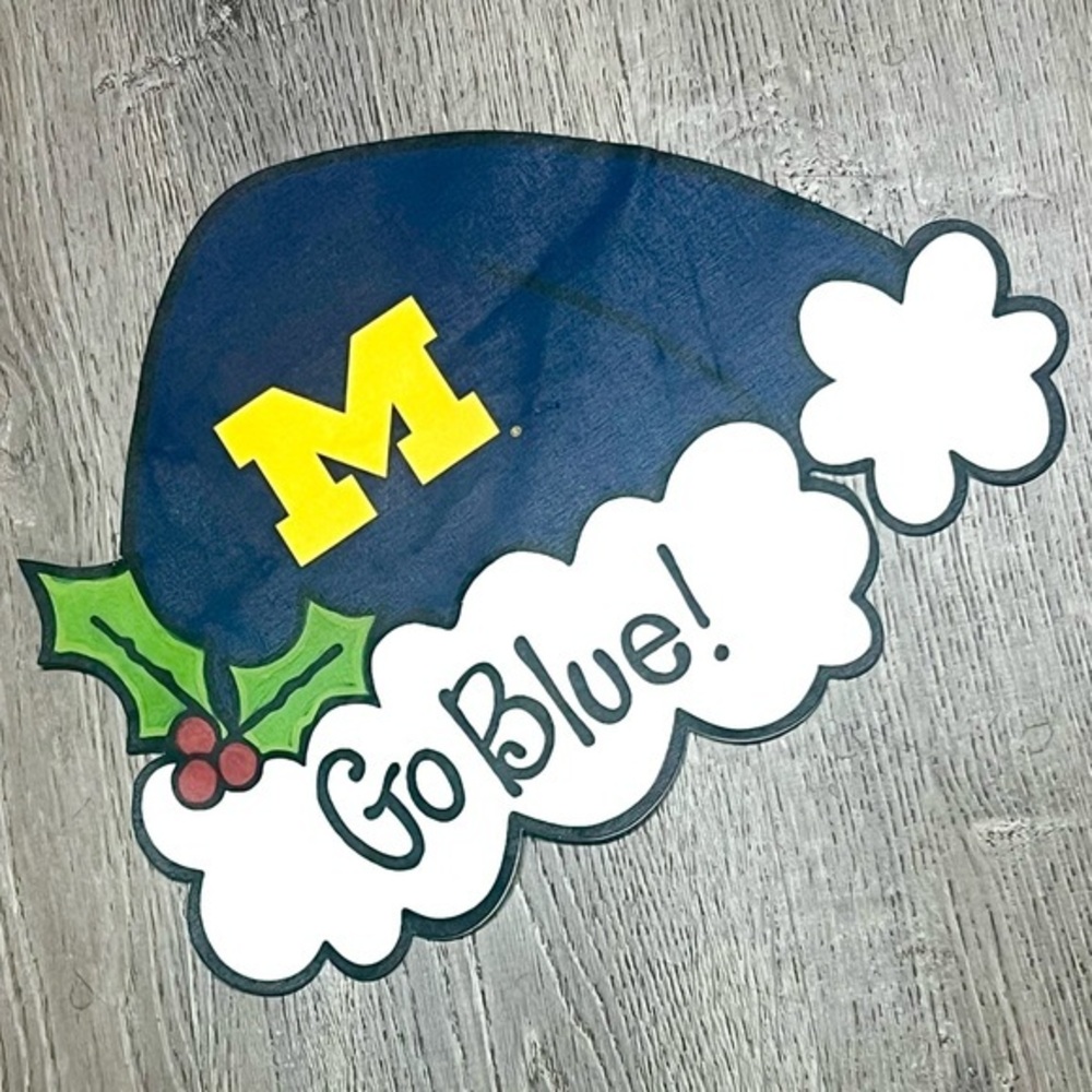 University of Michigan Go Blue tree topper
